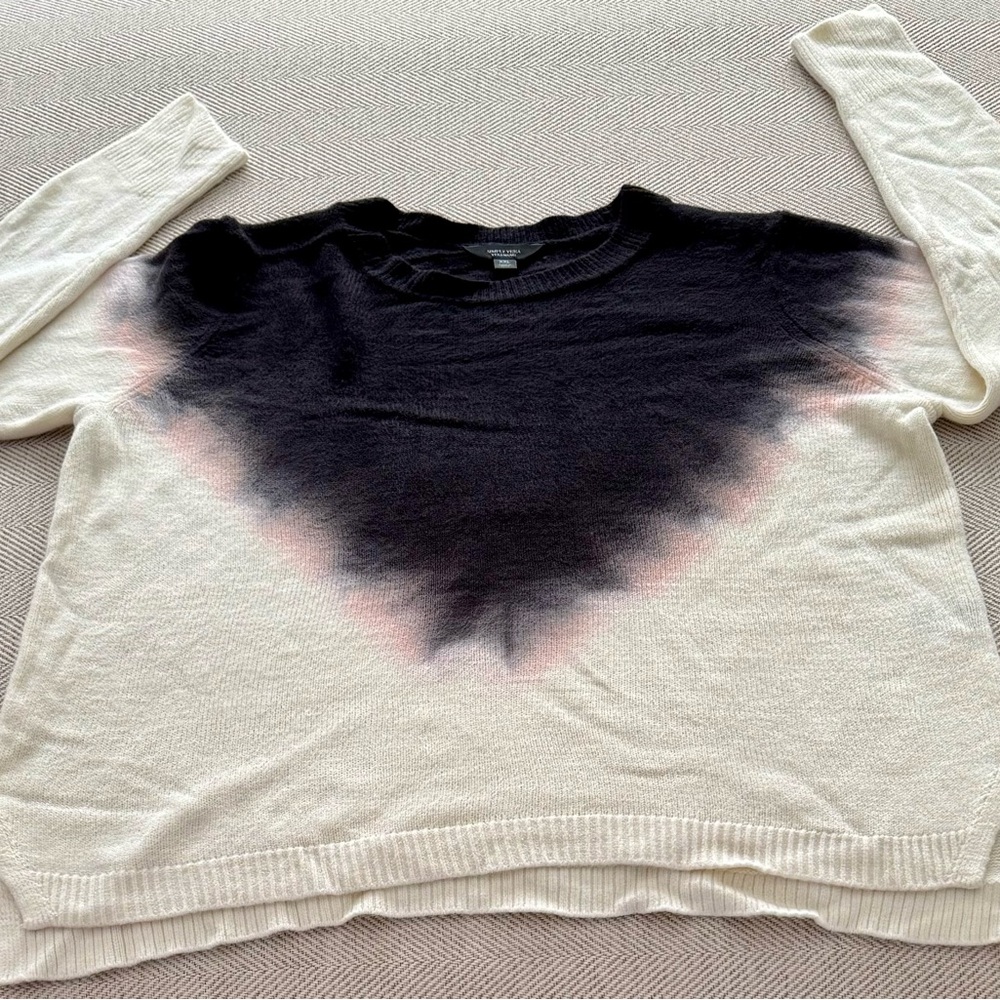 Simply Vera Vera Wang Black and Cream Gradient Sweater